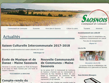 Tablet Screenshot of cc-saosnois.fr